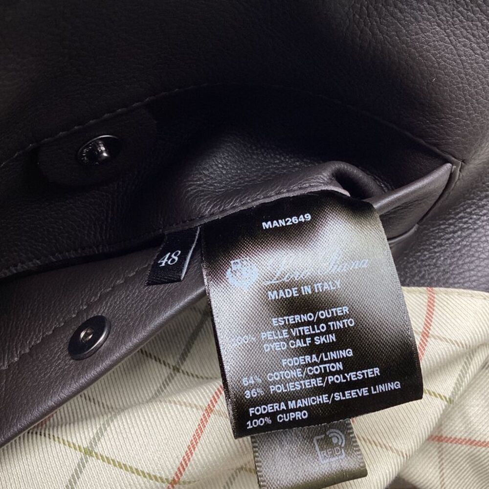 Loro Piana Yabu Hidden-Zipped Jacket in Black Calf Leather - Picture 7 of 8